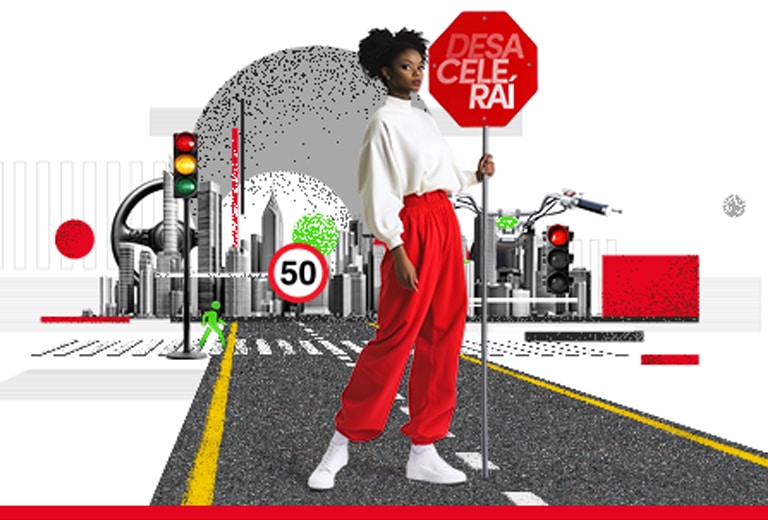 Desaceleraí. Na velocidade certa, a vida segue segura.